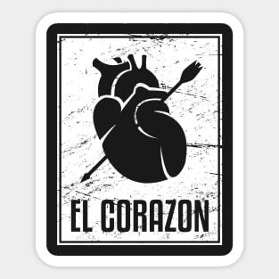 El Corazon | Loteria Mexican Tarot Card Sticker